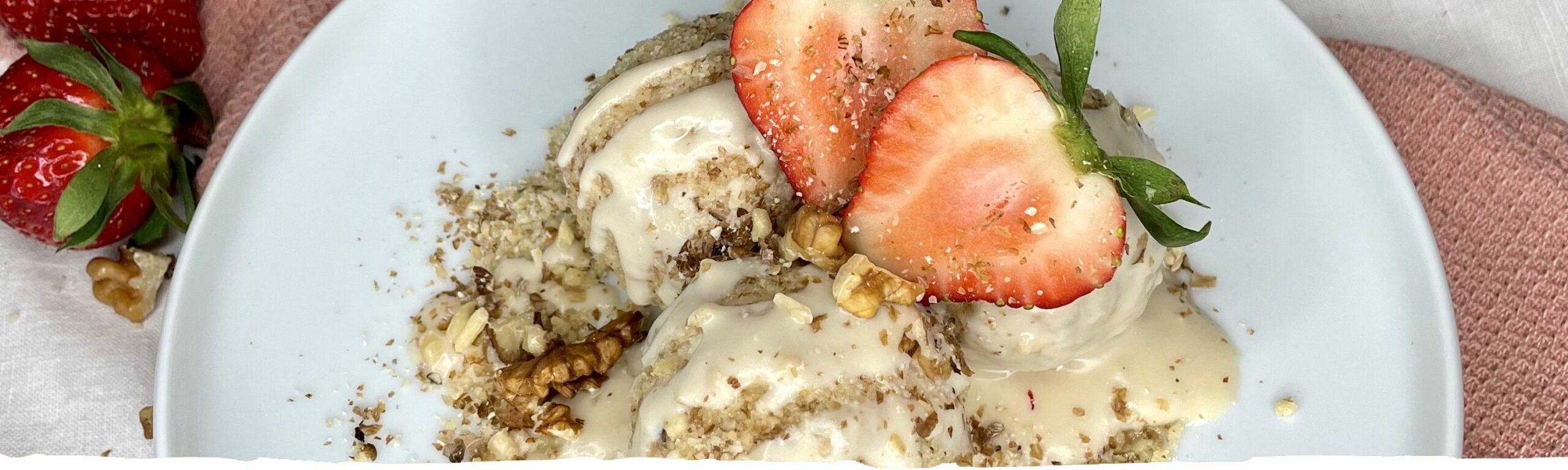 Strawberry-Walnut Cottage Cheese Dumplings