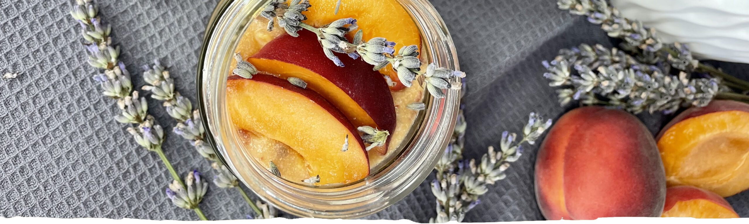 Lavender-Peach Dessert Cup