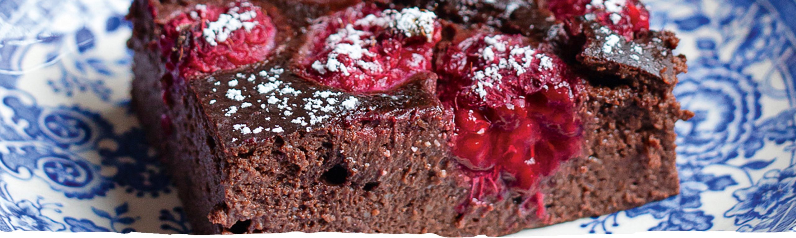 Málnás, banános, étcsokoládés brownie