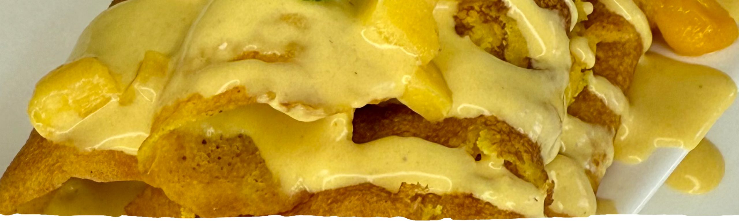 Summer style mango pancake